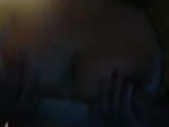 My big-boobed, infidelity-prone wife enjoys squeezing her swollen nipples.